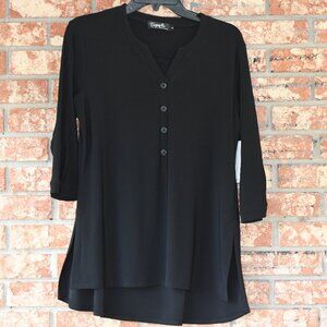 Sympli Henley Black Top